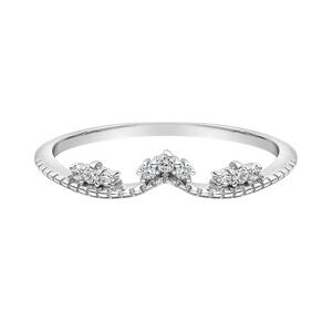 Sterling Silver Cluster Chevron Ring – Size 7.5 (Sample)